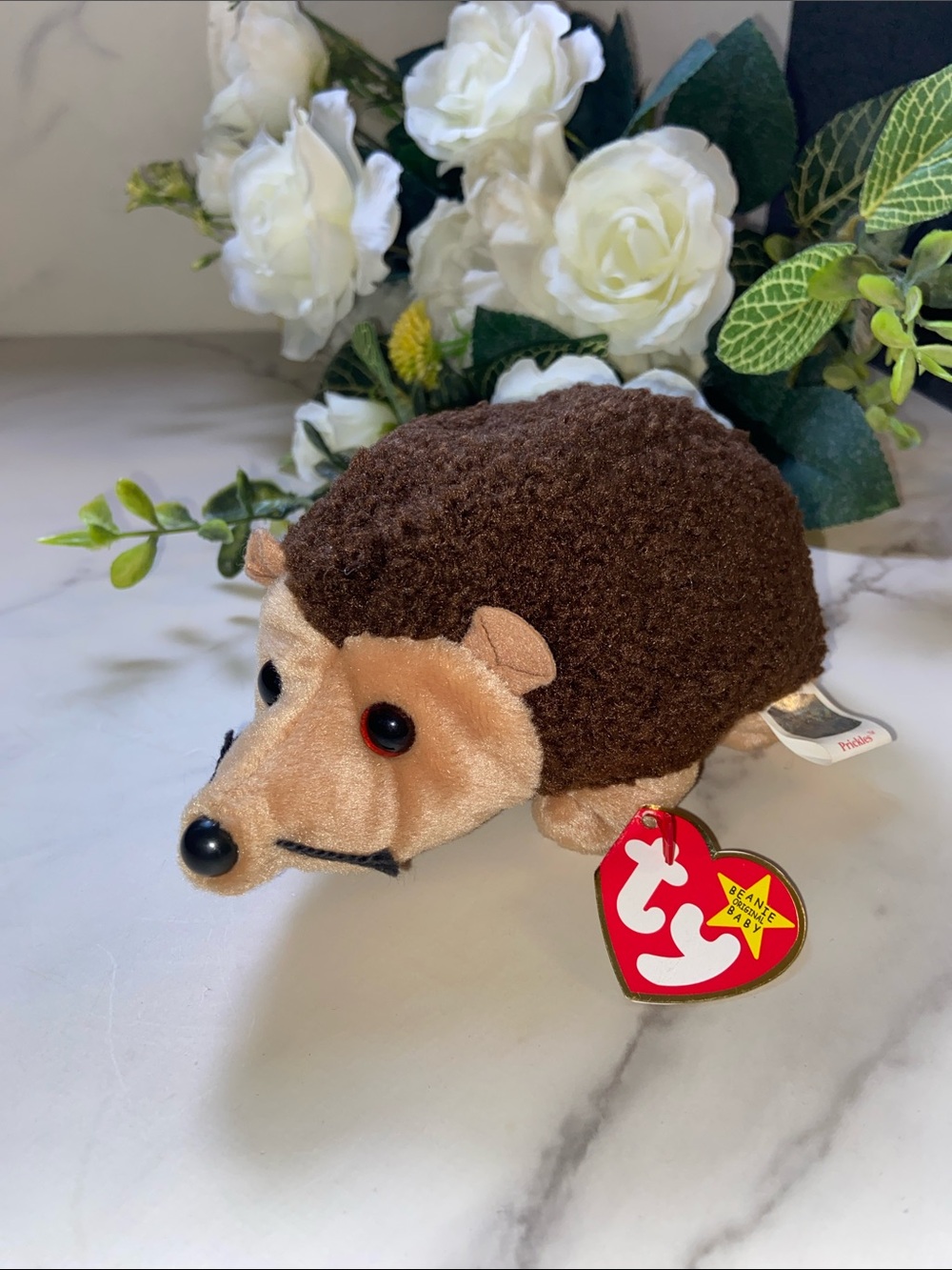 Ty Prickles Plush Hedgehog Toy - Brown